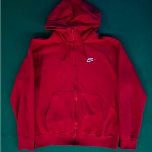 Nike Crimson Full-Zip Hoodie